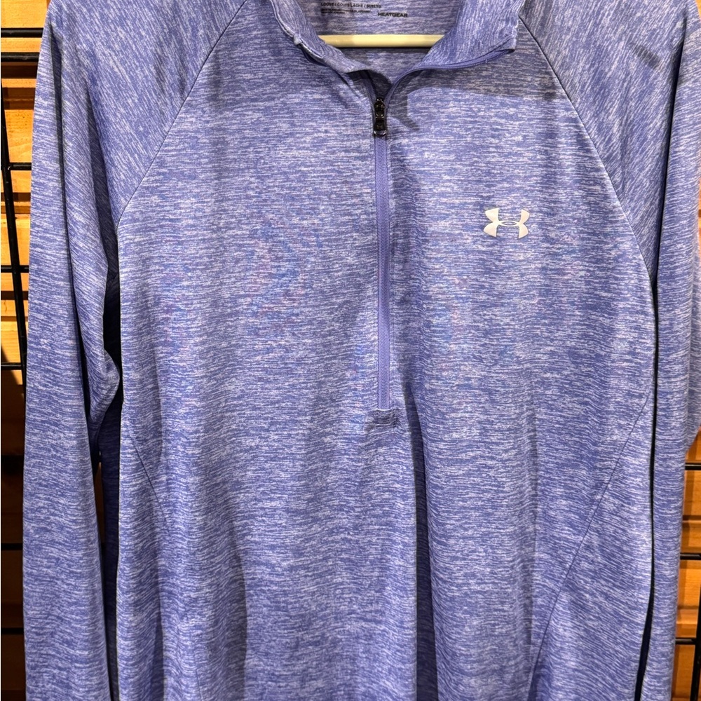 Under Armour Heathered Blue Half-Zip Top